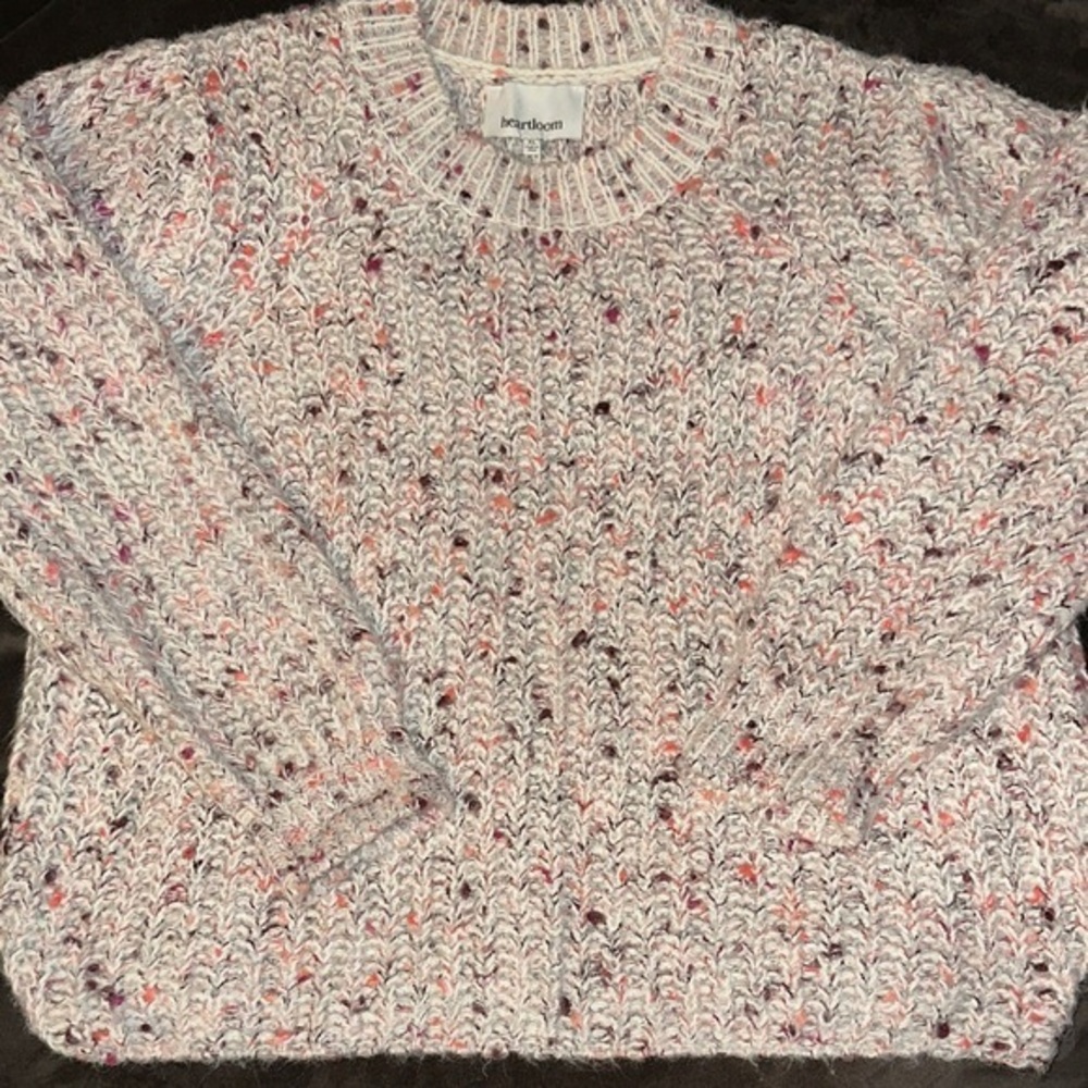 Heartloom Speckled Knit Crew Neck Sweater